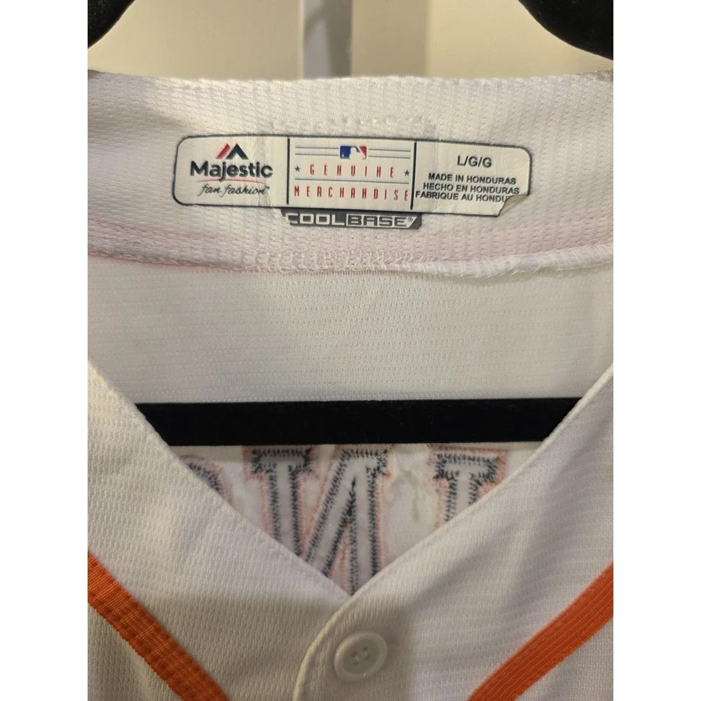 BASEBALL HOUSTON ASTROS SHIRT MAJESTIC SIZE L ADULT SPRINGER 4 World Series 2019